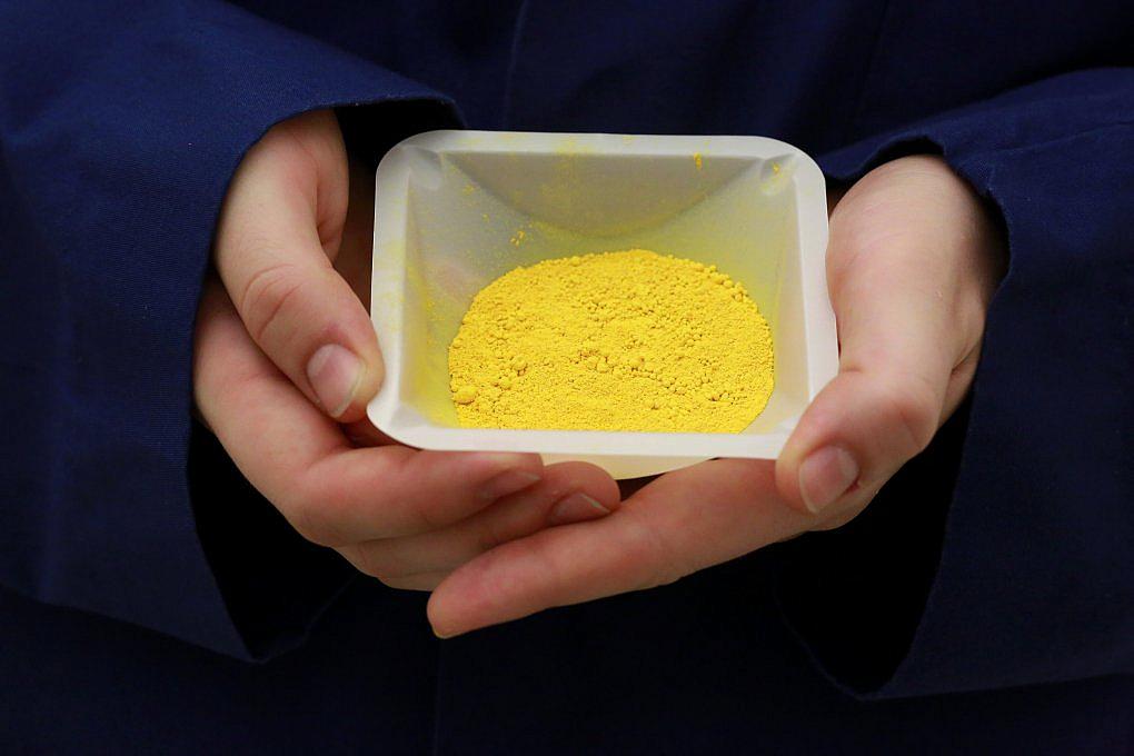 Brigham Young University student Renee Phillips holds a sample of powdered folic acid, a vitamin proven to prevent birth defects such as spina bifida and anencephaly. (Erika Schultz/The Seattle Times)