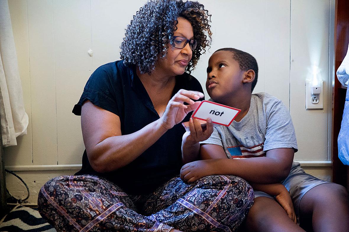 Avril Absolum, and her son Jalen are very close. He looks to her for guidance as they work their way through the flash cards. When Jalen was 2, his pediatrician discovered he had an alarming blood lead level. When Jalen was 2, his pediatrician discovered he had an alarming blood lead level.