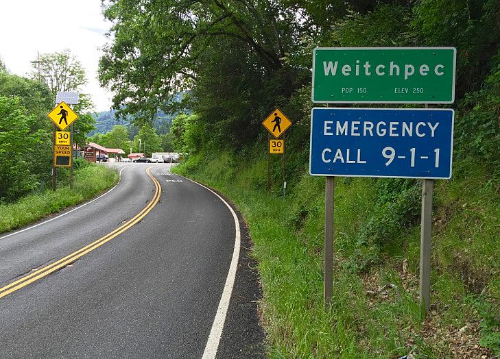 State Route 96 is the only paved road into and out of the remote rural community of Weitchpec. | Photos by Ryan Burns
