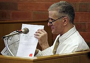 Bill Coleman testifying in a hunger strike hearing in 2009. (Courtesy photo)