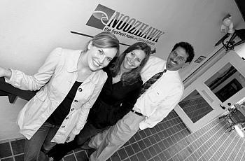 Noozhawks Lara Cooper, left, Giana Magnoli and Bill Macfadyen led the company’s Prescription for Abuse series, a California Endo