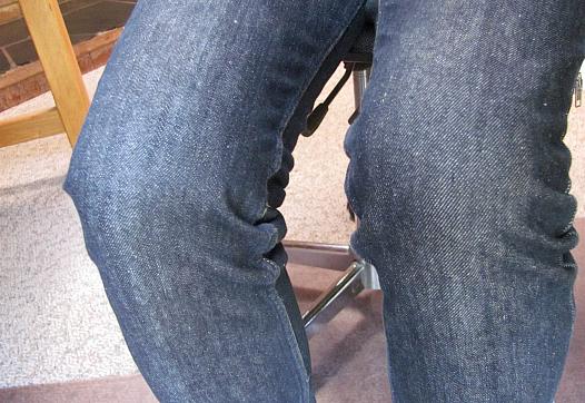 Knees in jeans