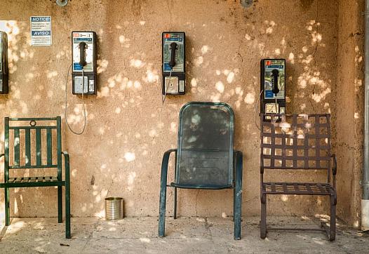 Payphones for use by residents of the River Ranch Farmworker Center in St. Helena. 