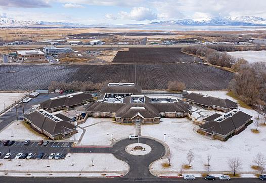 Aerial photo of Provo Canyon School's Springville Campus on Saturday, Jan. 30, 2021.