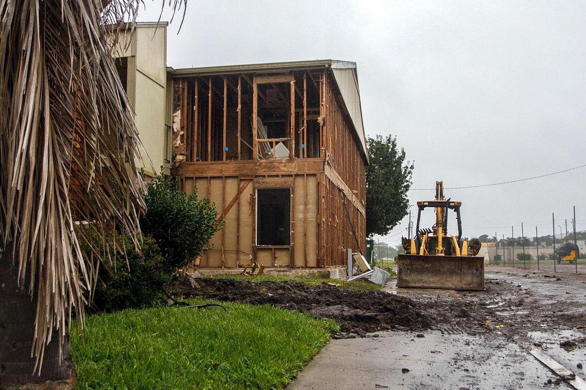 Apartments at Carriage Park Apartments are under construction after being damaged by Hurricane Harvey. Apartments at Carriage Park Apartments are under construction after being damaged by Hurricane Harvey.