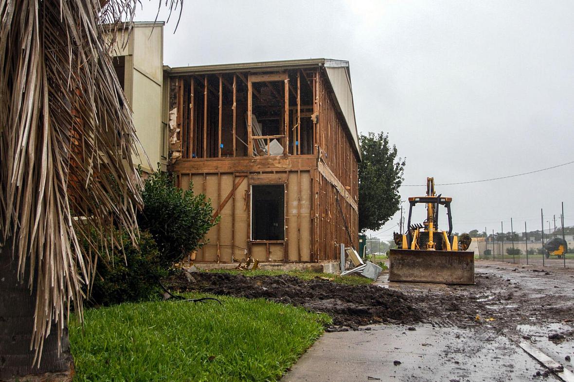 Apartments at Carriage Park Apartments are under construction after being damaged by Hurricane Harvey.