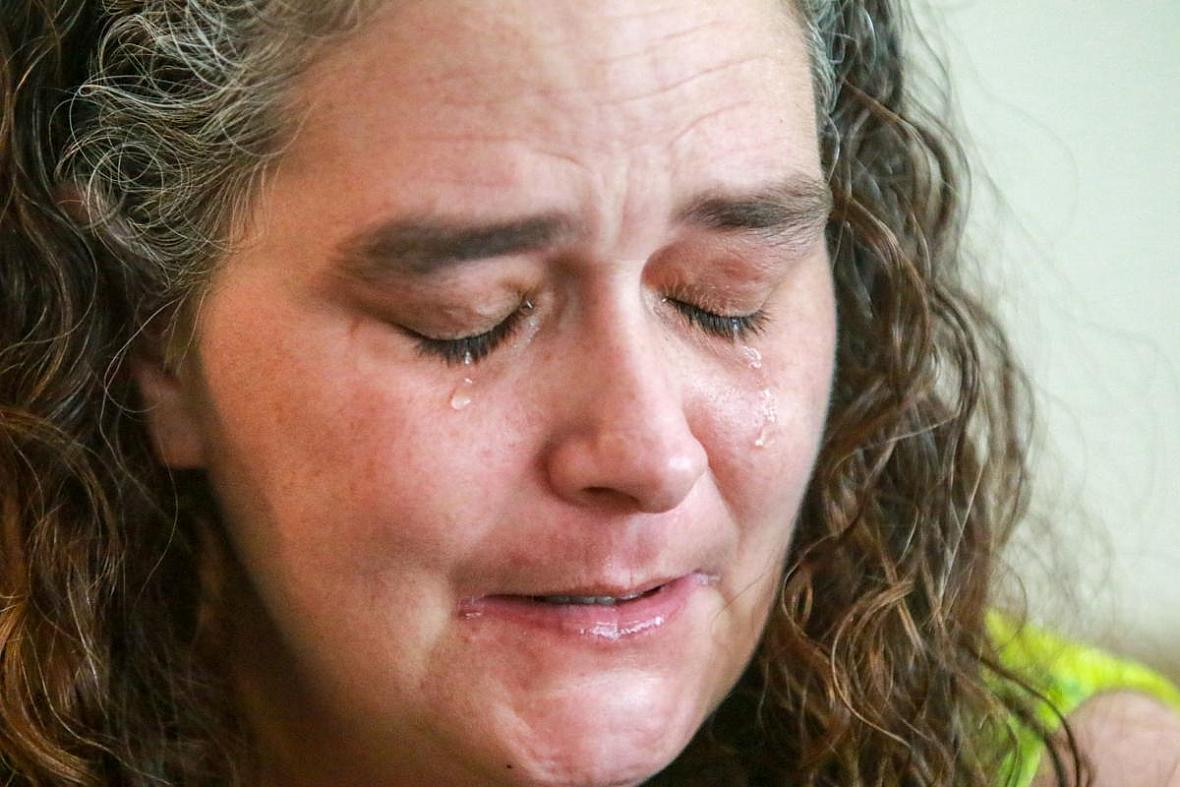 Tears flow as Adria Trader talks about how she lost her kids to the child welfare system. Tears flow as Adria Trader talks about how she lost her kids to the child welfare system.