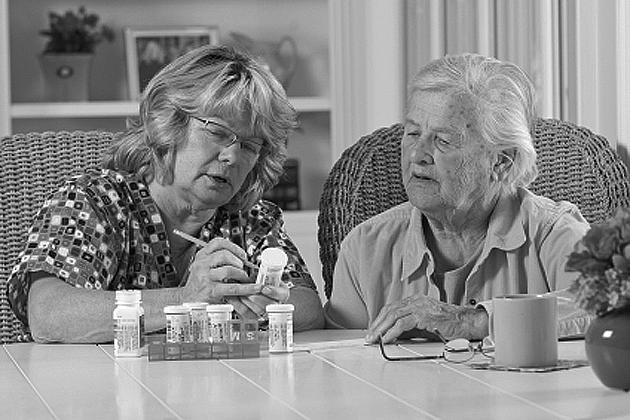 Different pills coming in the same colored bottles can make it difficult for seniors to be sure they are taking enough of the ri