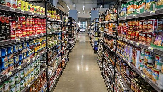 Food for sale at Falls City Market in the Omni Hotel. July 8, 2019