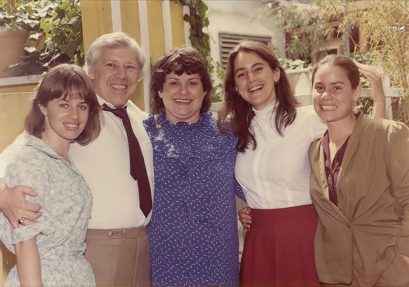 Emmy-nominated television producer Joel Rogosin is seen with his wife Deborah and three daughters at The Four Oaks restaurant in Beverly Glen in 1983. From left to right, Melissa (Rogosin) Honig, Joel Rogosin, Deborah Rogosin, Robin Rogosin and Susan Rogosin. (Courtesy photo)