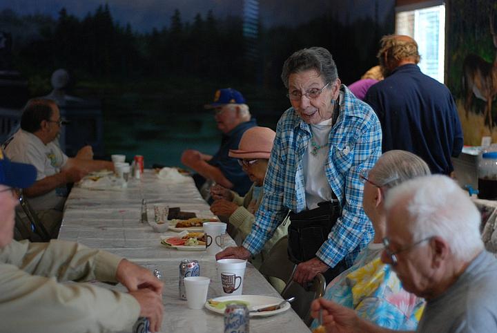 Wanda Shafer greets a friend at the Klamath Senior Center in June. Wanda Shafer greets a friend at the Klamath Senior Center in June.