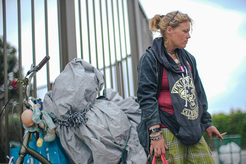 Ashley Kinsley, who hangs out among the homeless encampments on Third Avenue in Venice, is reluctant to visit a doctor.