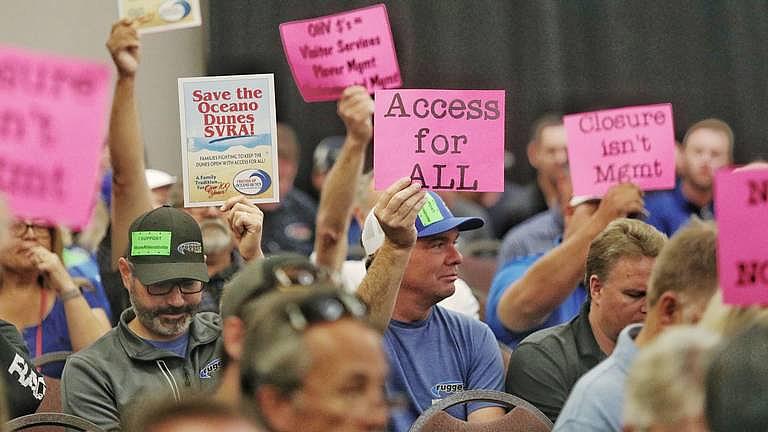 Hundreds of off-road vehicle enthusiasts from across the state are attending a Coastal Commission meeting in San Luis Obispo. Hundreds of off-road vehicle enthusiasts from across the state are attending a Coastal Commission meeting in San Luis Obispo.