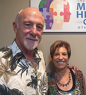 Bruce Hume, left, and Jill Gover, Ph.D. at the Palm Springs LGBT center's health clinic. Bruce Hume, left, and Jill Gover, Ph.D. at the Palm Springs LGBT center's health clinic.