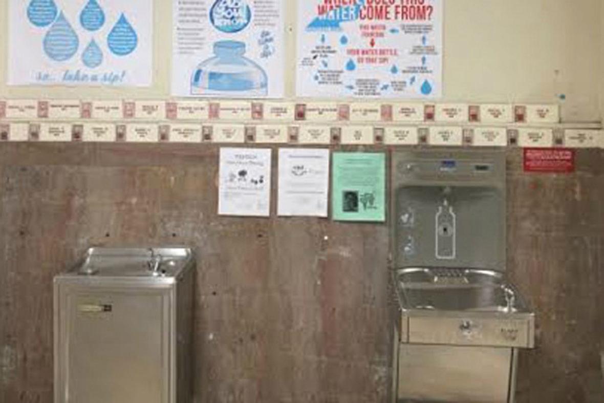 Central High School students sold water bottles to raise money for water filtration and bottle-filling stations. Central High School students sold water bottles to raise money for water filtration and bottle-filling stations.