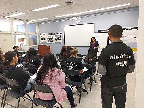 #Health4All campaign informs the immigrant community about their options for health care services. (EGP photo by Jacqueline Garcia)