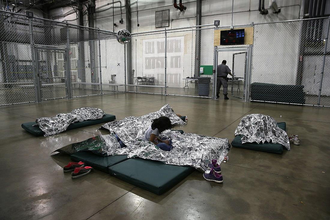U.S. Border Patrol houses unaccompanied minors in detention centers like this. || Photo Credit: John Moore/Getty Images News/Get