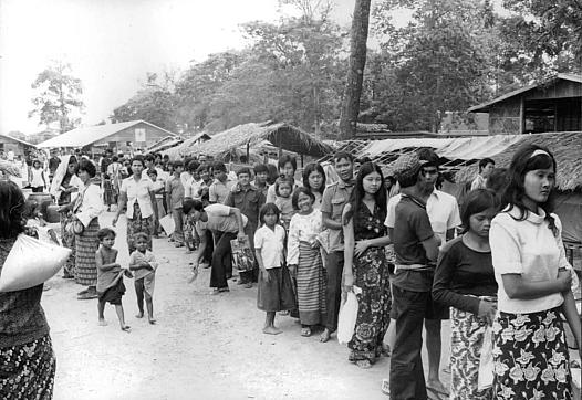 Cambodian refugees in Thailand.