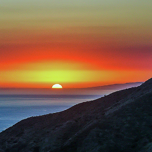 Image of sunset/sunrise in mountains
