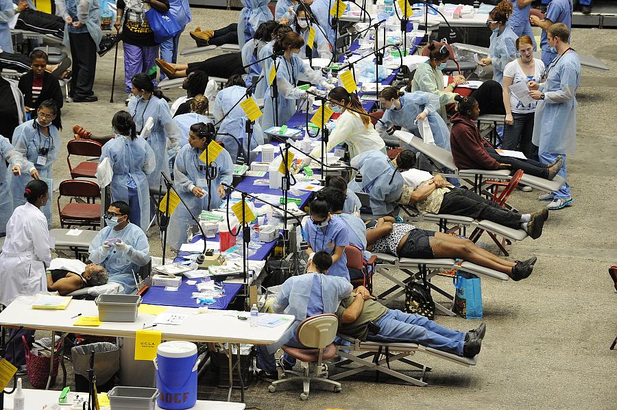 The annual three-day mega clinic coordinated by the nonprofit Care Harbor. (Photo: Robyn Beck/AFP/GettyImages) (Photo: Robyn Beck/AFP/GettyImages)