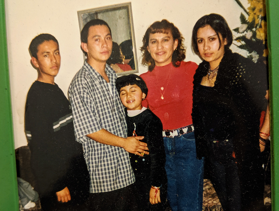 Jacqueline Garcia, at the age of 16, at right, with her mother and siblings ages 17, 15 and 6.