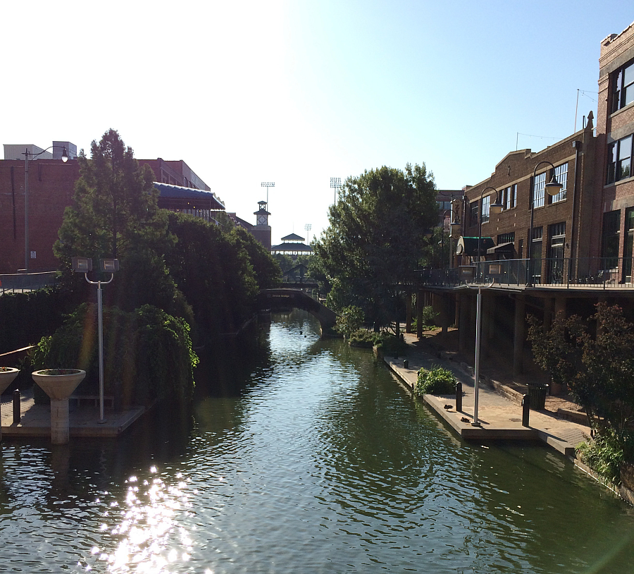 The Bricktown Canal through downtown. The Bricktown Canal through downtown.