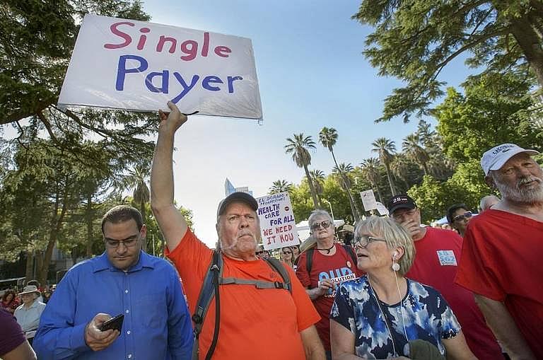 Demonstrators at a Sacramento rally last year in support of a bill to create a single-payer system in California.