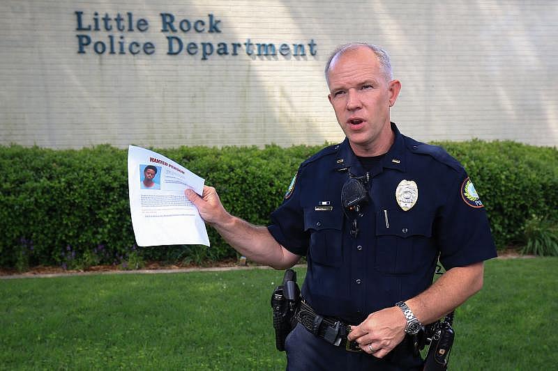 Former Little Rock Police Lt. Steve McChlanahan talks May 23, 2017 about the arrest of a suspect in the killing of 2-year-old Ramiya Reed.