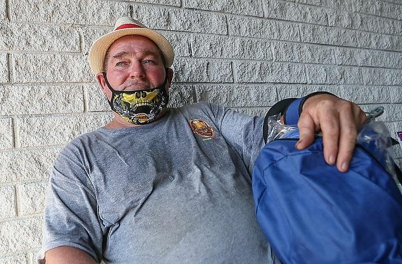 Curtis Cummings talks about the closure of the Desert Hot Springs overnight homeless shelter has made his life more difficult as he now sleeps on the ground and out in the open in downtown Palm Springs, October 1, 2020. Cummings was trying to stay cool at the Well in the Desert cooling center in Palm Springs as triple-digit temperatures linger in the Coachella Valley. Jay Calderon/The Desert Sun. Curtis Cummings talks about the closure of the Desert Hot Springs overnight homeless shelter has made his life more difficult as he now sleeps on the ground and out in the open in downtown Palm Springs, October 1, 2020. Cummings was trying to stay cool at the Well in the Desert cooling center in Palm Springs as triple-digit temperatures linger in the Coachella Valley. Jay Calderon/The Desert Sun.