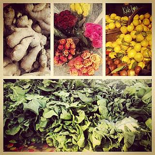Farmer's Market food collage