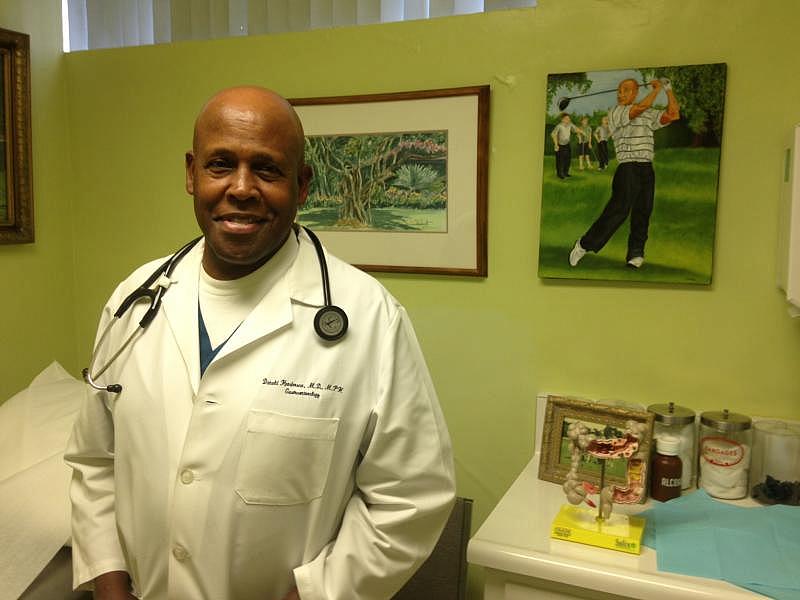 Dr. Donald Henderson, a gastroenterologist in his Inglewood office. Photo by Avishay Artsy