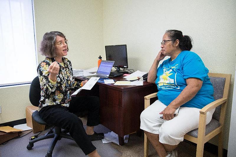 Loading infographic Dr. Catherine Moizeau, left, says she treats hundreds of Medi­Cal patients like Laura Castillo, who have to wait months for approval for high­cost drugs to treat hepatitis C. PHOTOGRAPH BY CARL COSTAS FOR CALMATTERS