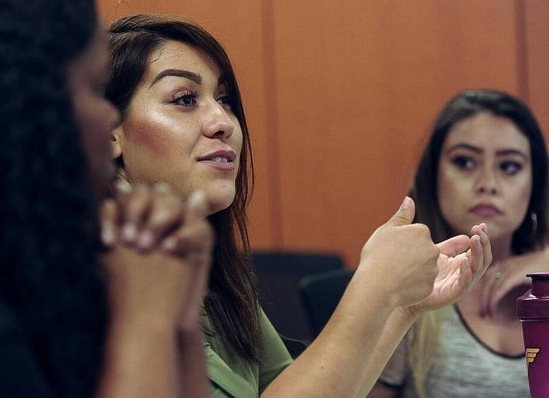 Alejandra Saldivar from Barrios Unidos asks a question during the Fresno County Preterm Birth Initiative’s health and education meeting Tuesday, Sept. 12, 2017 in Fresno. Alejandra Saldivar from Barrios Unidos asks a question during the Fresno County Preterm Birth Initiative’s health and education meeting Tuesday, Sept. 12, 2017 in Fresno.