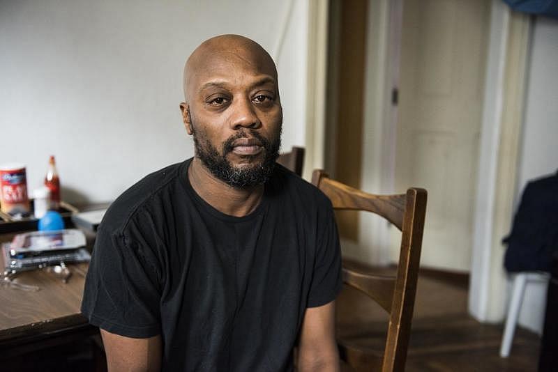 John Sykes, who grew up in the 1030 Carroll Street building, and now lives there with his two daughters, ages 16 and 5, filed four lead paint violations in his unit, according to Department of Housing Preservation & Development records.  John Sykes, who grew up in the 1030 Carroll Street building, and now lives there with his two daughters, ages 16 and 5, filed four lead paint violations in his unit, according to Department of Housing Preservation & Development records.