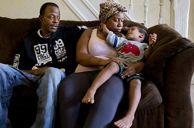 Gregory Jackson and longtime partner Sophia Pope with their son Vaughn Jackson, 3, at their home in Germantown. Sophia and Gregory are happy that Vaughn is once again more active and alert, but they have concerns for his future development. Gregory Jackson and longtime partner Sophia Pope with their son Vaughn Jackson, 3, at their home in Germantown. Sophia and Gregory are happy that Vaughn is once again more active and alert, but they have concerns for his future development.