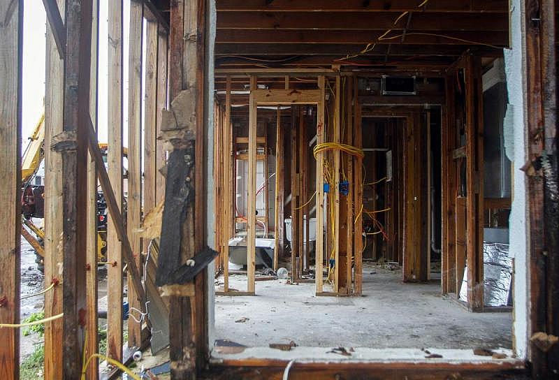 Apartments at Carriage Park Apartments are under construction after being damaged by Hurricane Harvey. (Photo Credit: Kayla Renie/Victoria Advocate) Apartments at Carriage Park Apartments are under construction after being damaged by Hurricane Harvey.