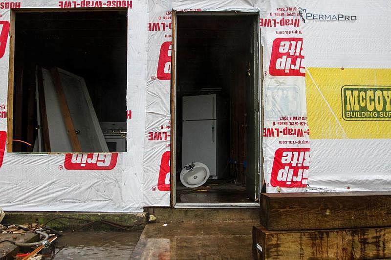 Apartments at Carriage Park Apartments are under construction after being damaged by Hurricane Harvey. (Photo Credit: Kayla Renie/Victoria Advocate) Apartments at Carriage Park Apartments are under construction after being damaged by Hurricane Harvey.