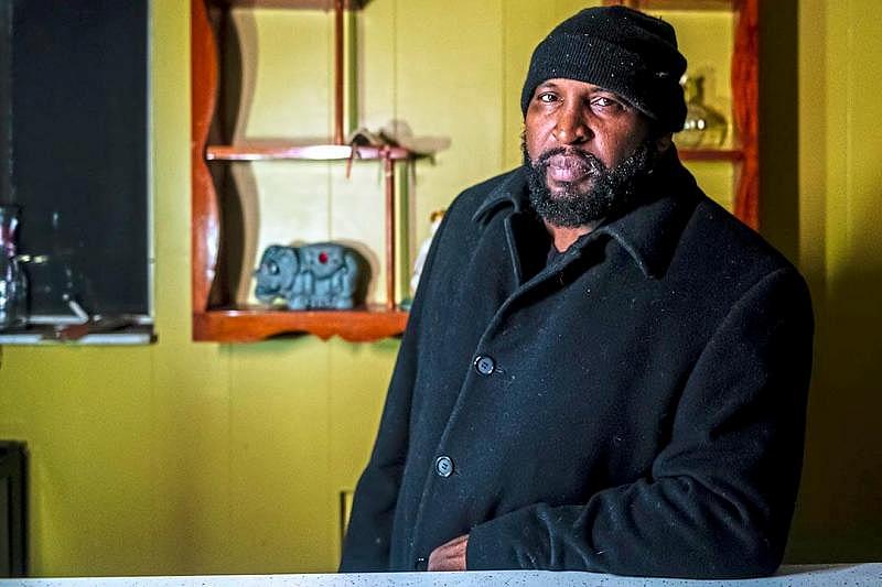 James Weems of Rankin stands behind the bar in his building on Miller Street in Rankin. He bought the building in hopes of keeping its bar open, but was forced to shut it down because the liquor license was never transferred, leaving him no income, but lots of overdue property taxes.