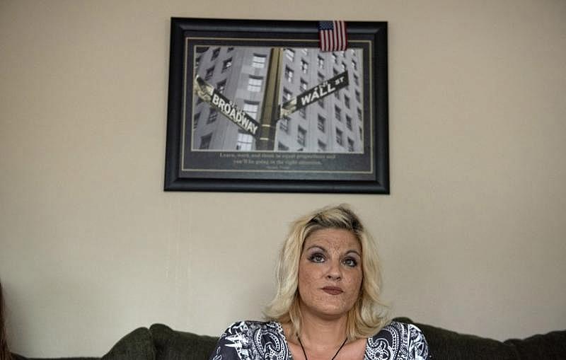 Cheyenne Easter gets emotional while recounting her days as a homeless addict on Wednesday, October 3, 2018. (Photo by Mindy Schauer, Orange County Register/SCNG)
