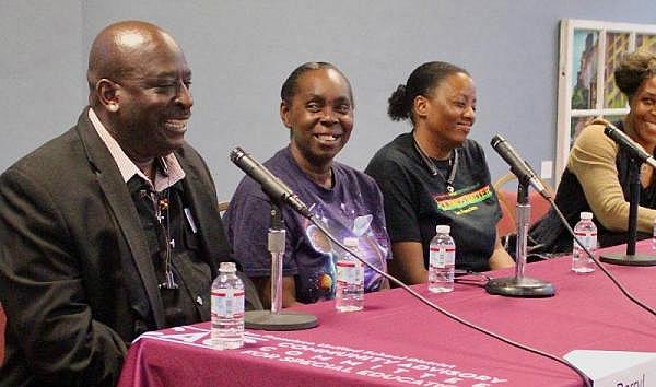 Darryl Lester gets ready to share his experiences on a March 2019 panel of black San Francisco parents who are navigating the special education system. (Joe Goyos/Support for Families of Children With Disabilities)