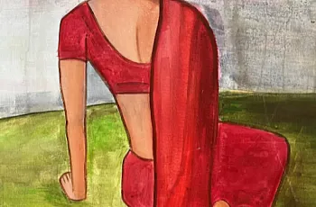 A painting of an Indian Woman
