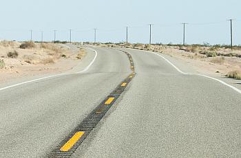 An empty road in Imperial County, California