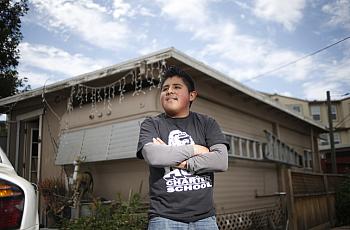 Portrait of Juan España Jr., 16, at his home in San Jose, Calif., on Sunday, May 31, 2015. Every two weeks for the past five years, 16-year-old Juan España Jr. s family in San Jose must drive him to Los Angeles to receive a special day-long dialysis-like treatment that cleans his blood of high levels of LDL cholesterol. There are no facilities in the Bay Area that can treat him and will accept his Medi-Cal plan. (Josie Lepe/Bay Area News Group) (Josie Lepe)