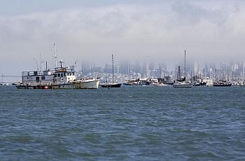 TO THE RACES Increased police focus on the anchor-outs is causing anxiety among boat dwellers over the America's Cup finals, held in the Bay next year.