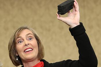  Rep. Kathy Castor (D-FL) got very literal with her metaphors on Wednesday, holding up a piece of coal during a press conference