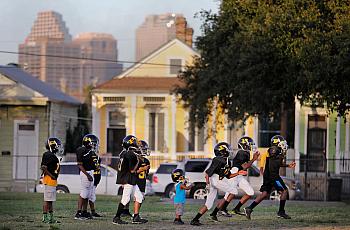 The Panthers youth team practices at Central City’s A.L. Davis Park. (Photo by Brett Duke/NOLA.com)