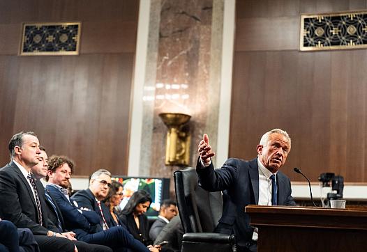 RFK, Jr. seated at his confirmation hearing in Washington, D.C.