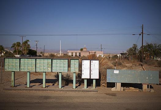 Image of lockers by the road