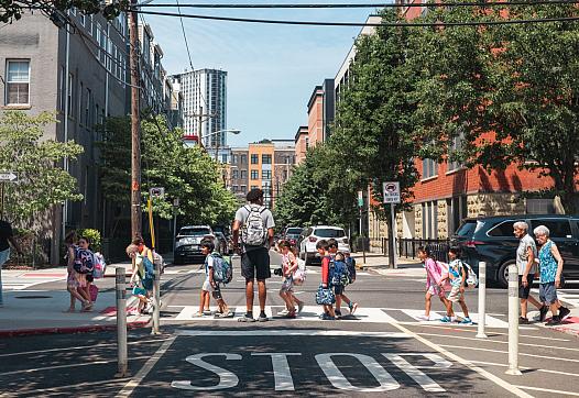 Pedestrains crossing