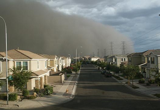 Dust storms can spread valley fever spores.